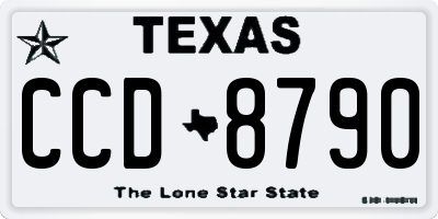 TX license plate CCD8790