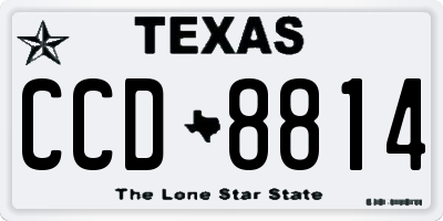 TX license plate CCD8814