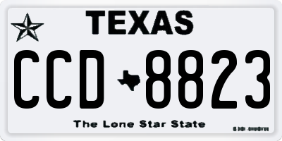 TX license plate CCD8823