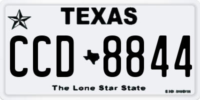 TX license plate CCD8844