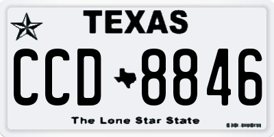 TX license plate CCD8846