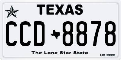 TX license plate CCD8878