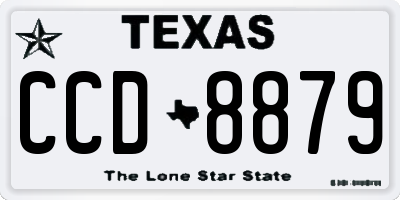 TX license plate CCD8879
