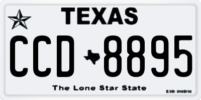 TX license plate CCD8895