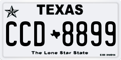 TX license plate CCD8899