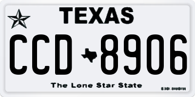 TX license plate CCD8906