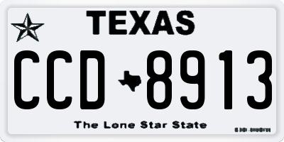 TX license plate CCD8913