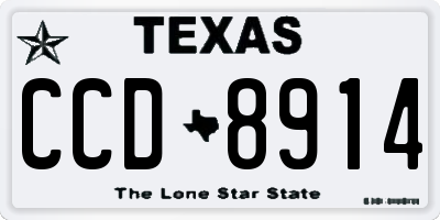 TX license plate CCD8914
