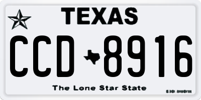 TX license plate CCD8916