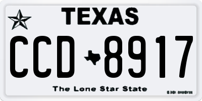 TX license plate CCD8917