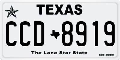 TX license plate CCD8919