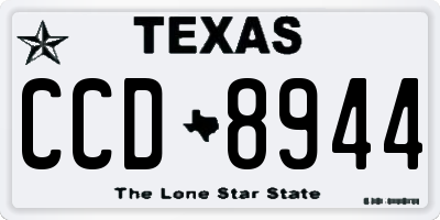 TX license plate CCD8944