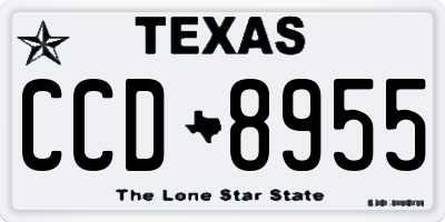 TX license plate CCD8955