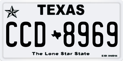 TX license plate CCD8969