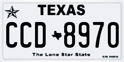 TX license plate CCD8970