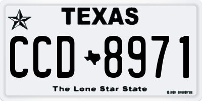 TX license plate CCD8971