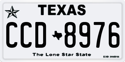 TX license plate CCD8976