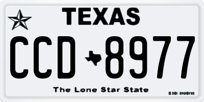 TX license plate CCD8977