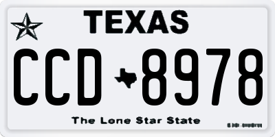 TX license plate CCD8978