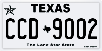TX license plate CCD9002