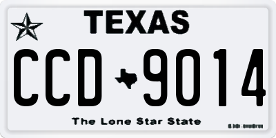 TX license plate CCD9014