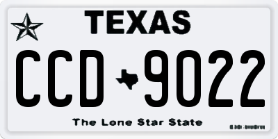 TX license plate CCD9022