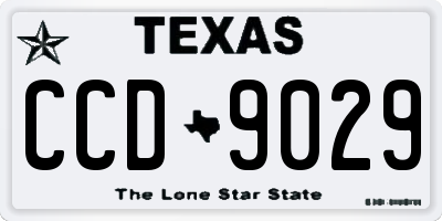 TX license plate CCD9029