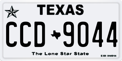 TX license plate CCD9044