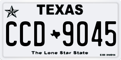 TX license plate CCD9045