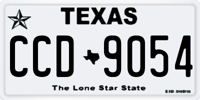 TX license plate CCD9054
