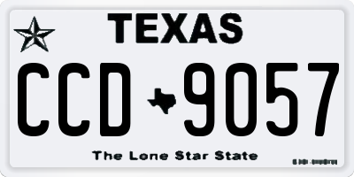TX license plate CCD9057