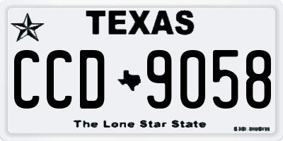 TX license plate CCD9058