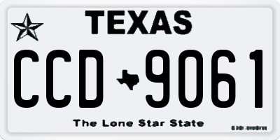 TX license plate CCD9061