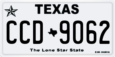 TX license plate CCD9062