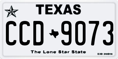 TX license plate CCD9073