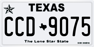 TX license plate CCD9075