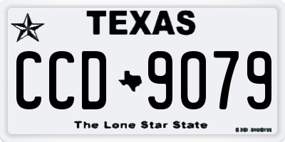 TX license plate CCD9079