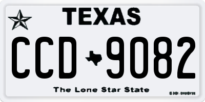 TX license plate CCD9082