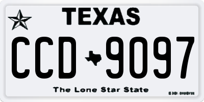 TX license plate CCD9097