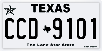 TX license plate CCD9101