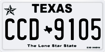 TX license plate CCD9105
