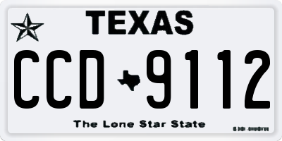 TX license plate CCD9112