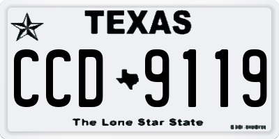 TX license plate CCD9119