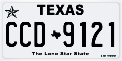 TX license plate CCD9121