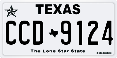 TX license plate CCD9124