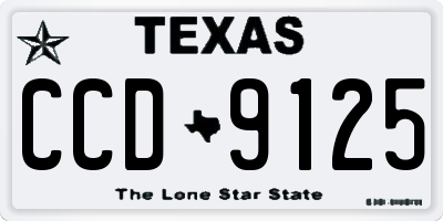 TX license plate CCD9125