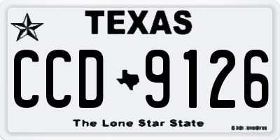 TX license plate CCD9126