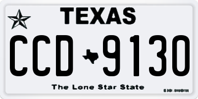 TX license plate CCD9130