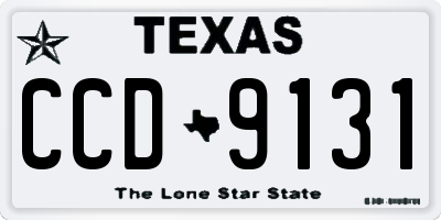 TX license plate CCD9131