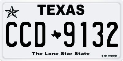 TX license plate CCD9132